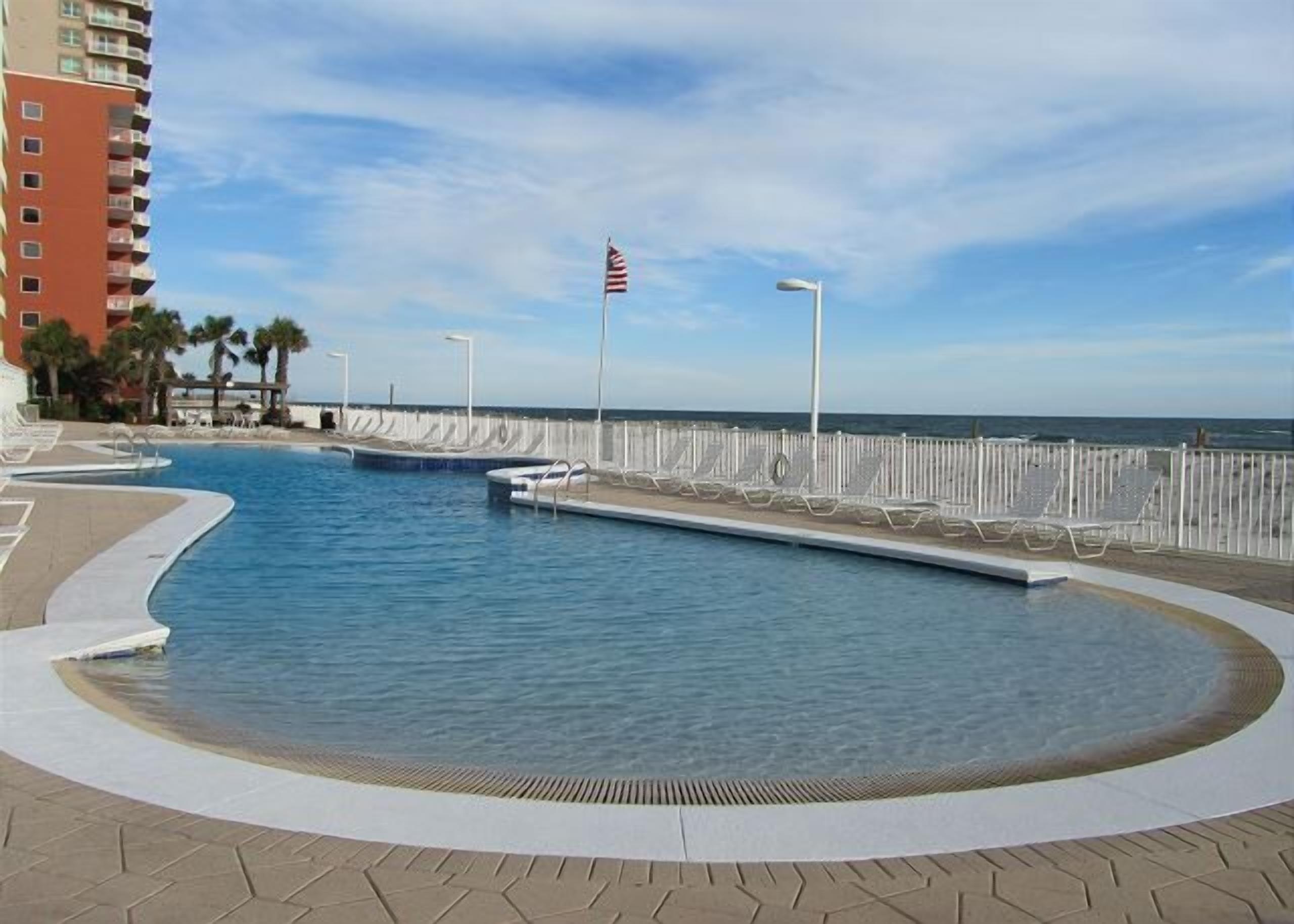 A heated pool