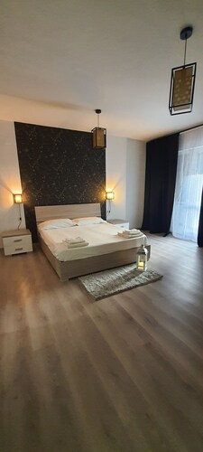 The apartment is located right in the city center.  Parking available