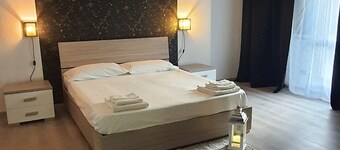 The apartment is located right in the city center.  Parking available