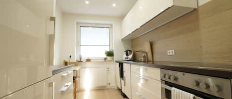 Fridge, oven, stovetop, dishwasher