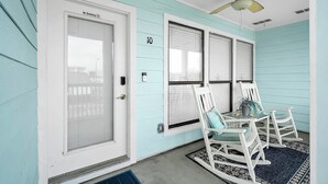 Terrace/patio - PCB Beach Retreat~Steps to Beach, Pool & Amenities (Panama City Beach)