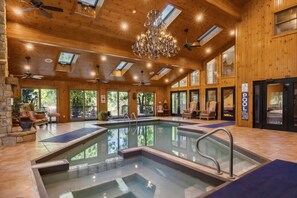 Indoor pool, a heated pool