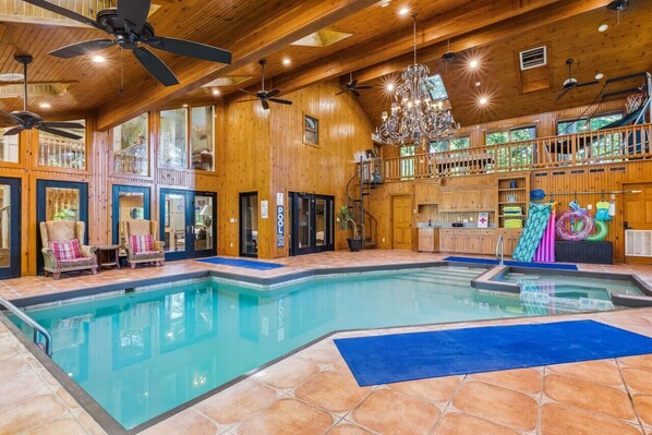 Indoor pool, a heated pool