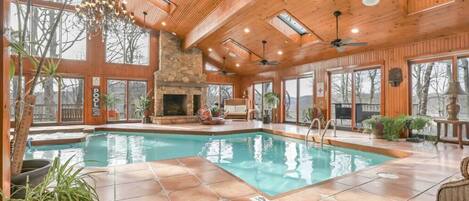 Indoor pool, a heated pool