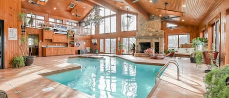 Indoor pool, a heated pool