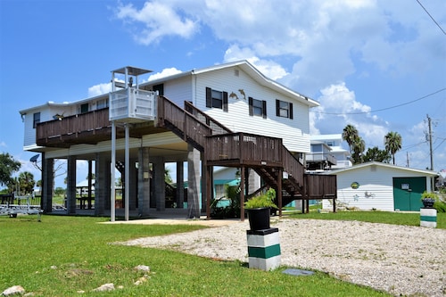 Beautiful 4 bedroom, 3 bath house on the main canal at Keaton Beach Florida.
