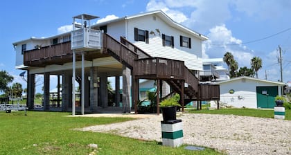 Beautiful 4 bedroom, 3 bath house on the main canal at Keaton Beach Florida.