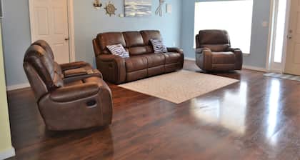 Beautiful 4 bedroom, 3 bath house on the main canal at Keaton Beach Florida.