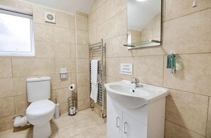 House | Bathroom | Combined shower/tub, deep soaking tub, hair dryer, towels