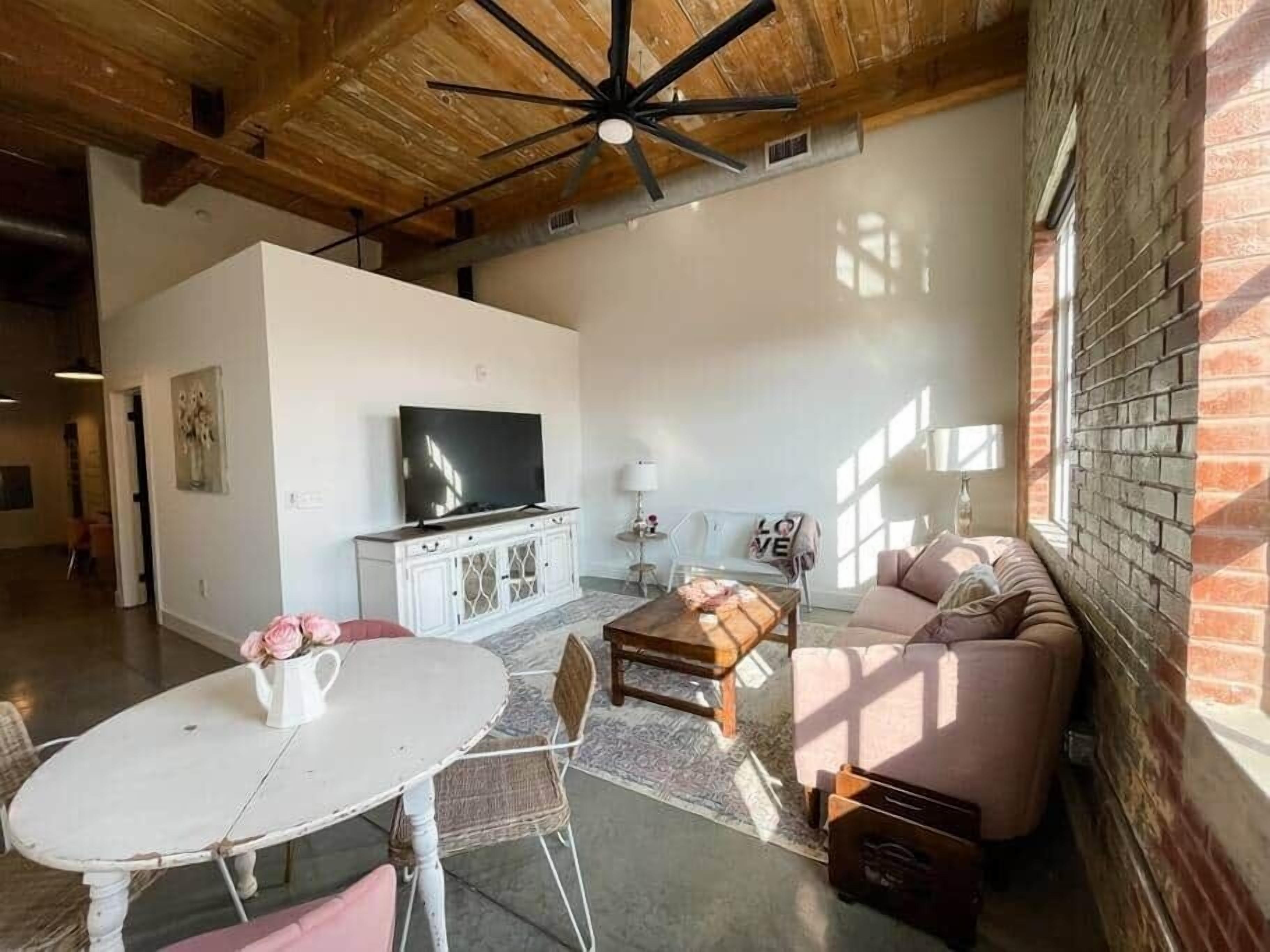 Intimate living and dining area