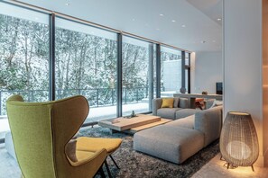Penthouse, 4 Schlafzimmer | Wohnbereich | Smart-TV, Kamin, Netflix, Fußbodenheizung