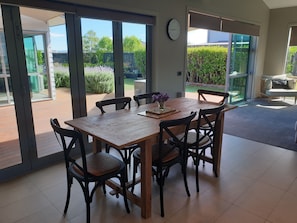 Dining - Modern, newly furnished house, with own putting green. (Taupo)
