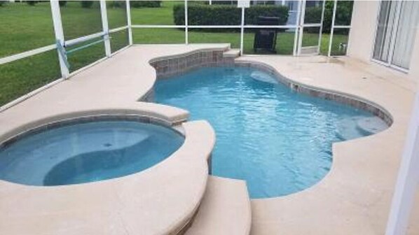 Outdoor pool, a heated pool