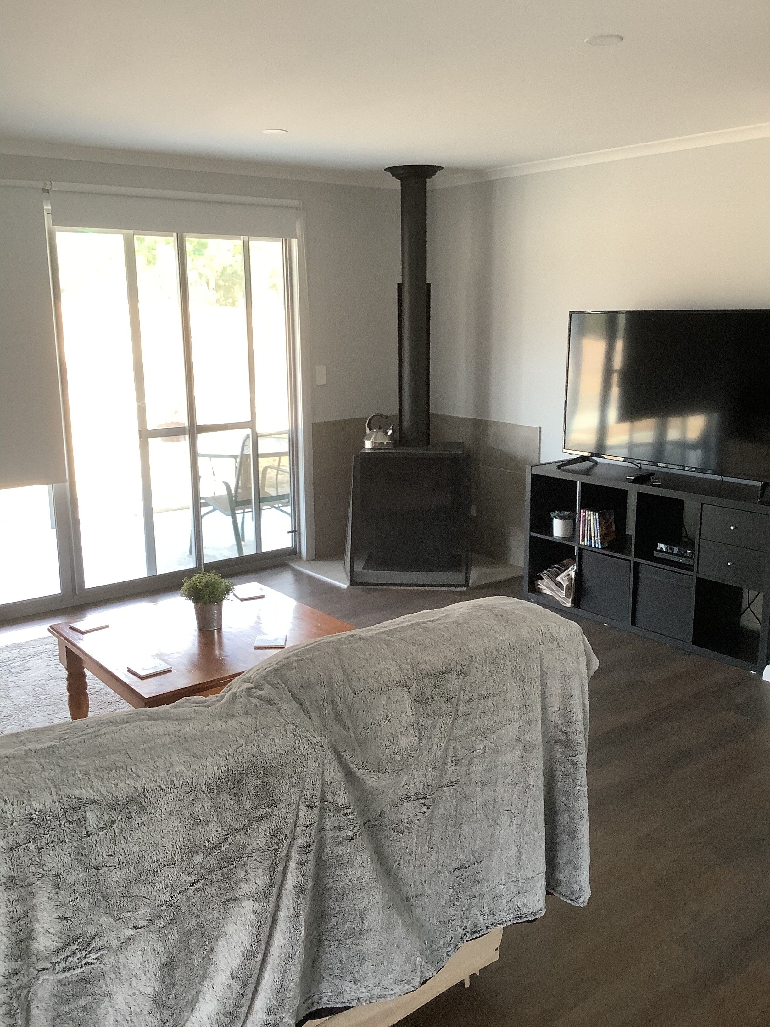 Televisor intel·ligent, llar de foc i llibres 