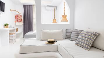 Premium-Studiosuite, 1 Queen-Bett (Pelagos) | Bettwäsche aus ägyptischer Baumwolle, hochwertige Bettwaren