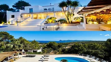 Una piscina al aire libre, una piscina climatizada