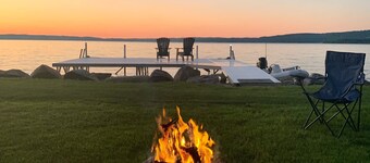 Lake Front, Lake Charlevoix, Large Park like setting.