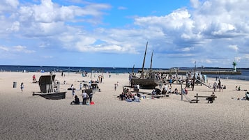 在海滩