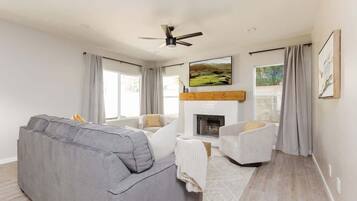 Smart TV, fireplace, offices