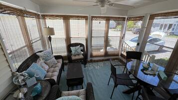 Télévision, Netflix, lecteur de DVD, livres