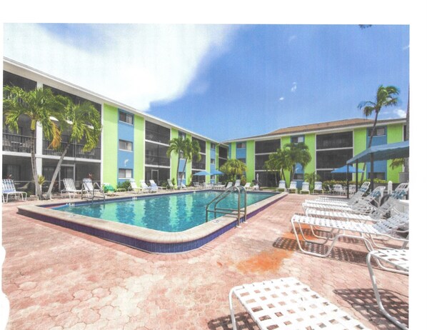Outdoor pool, a heated pool