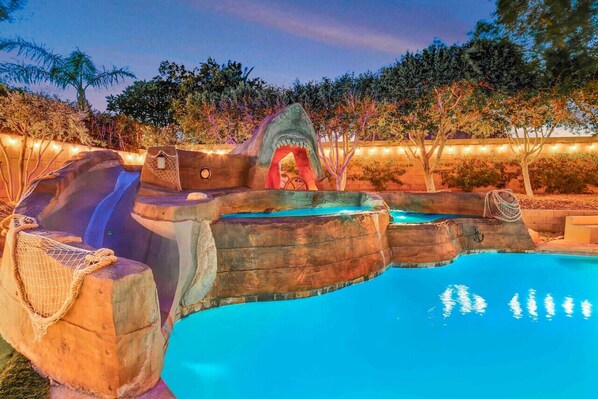 A heated pool
