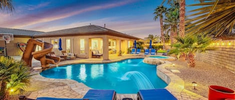 A heated pool