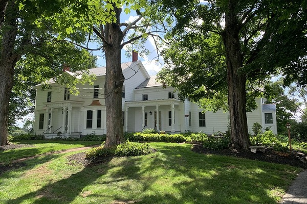 The House in some Shade awaits. View from the Driveway.