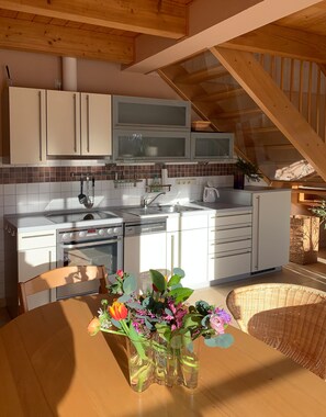 Fridge, oven, stovetop, dishwasher