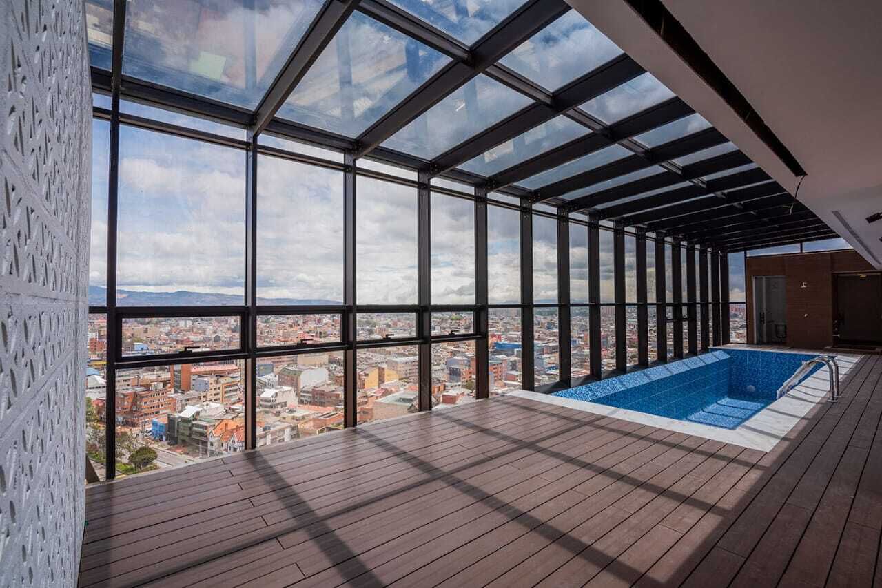 Indoor pool, a heated pool