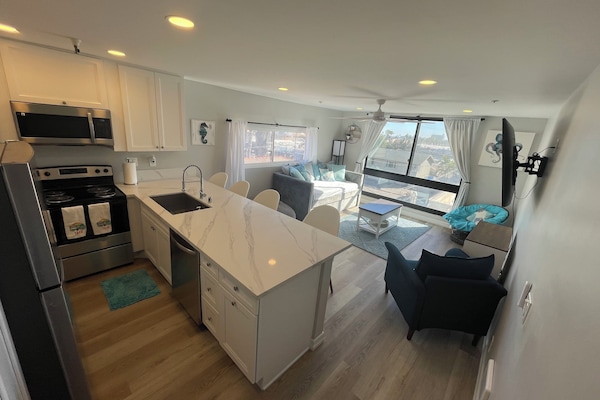 Living room and kitchen