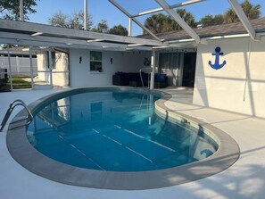 Outdoor pool, a heated pool