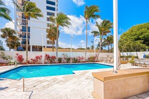 Outdoor pool, a heated pool