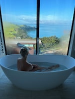 Villa Serenity | Bathroom | Separate tub and shower, deep soaking tub, hair dryer, bathrobes