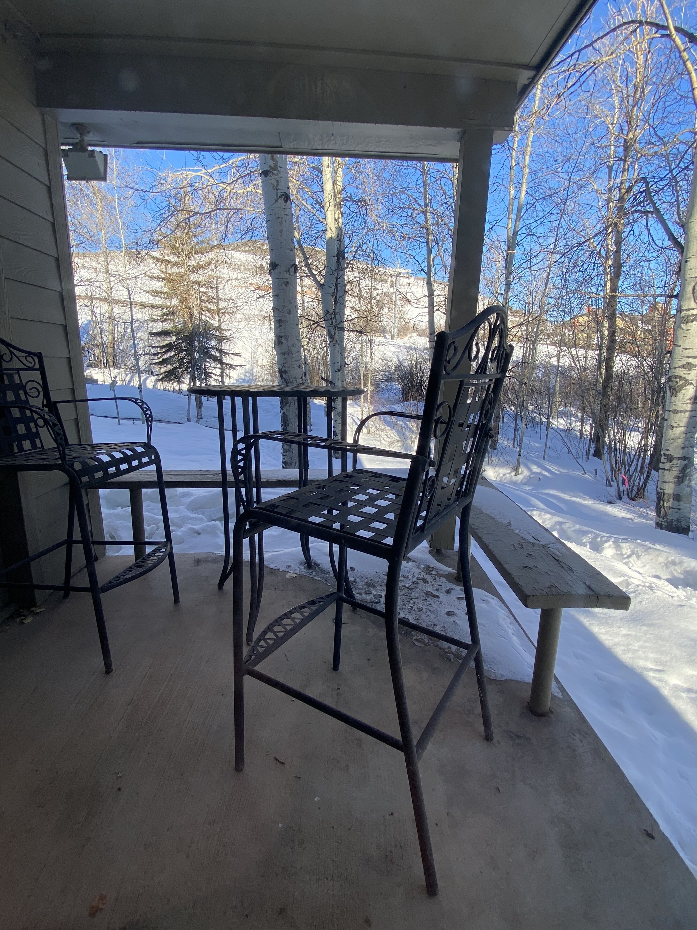 屋外ダイニングエリア