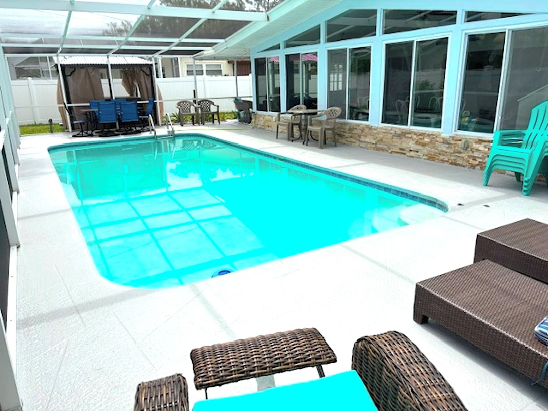 A heated pool