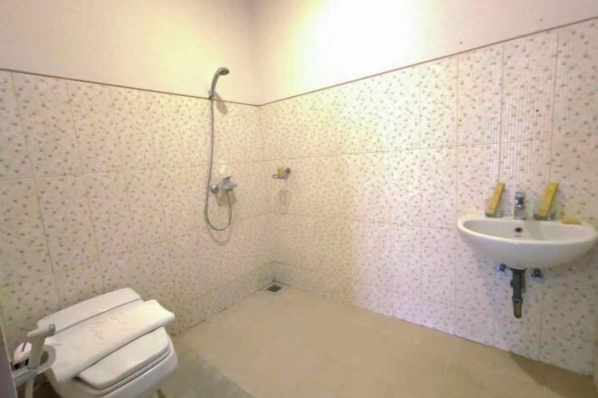 Bathroom | Shower, free toiletries, hair dryer, slippers