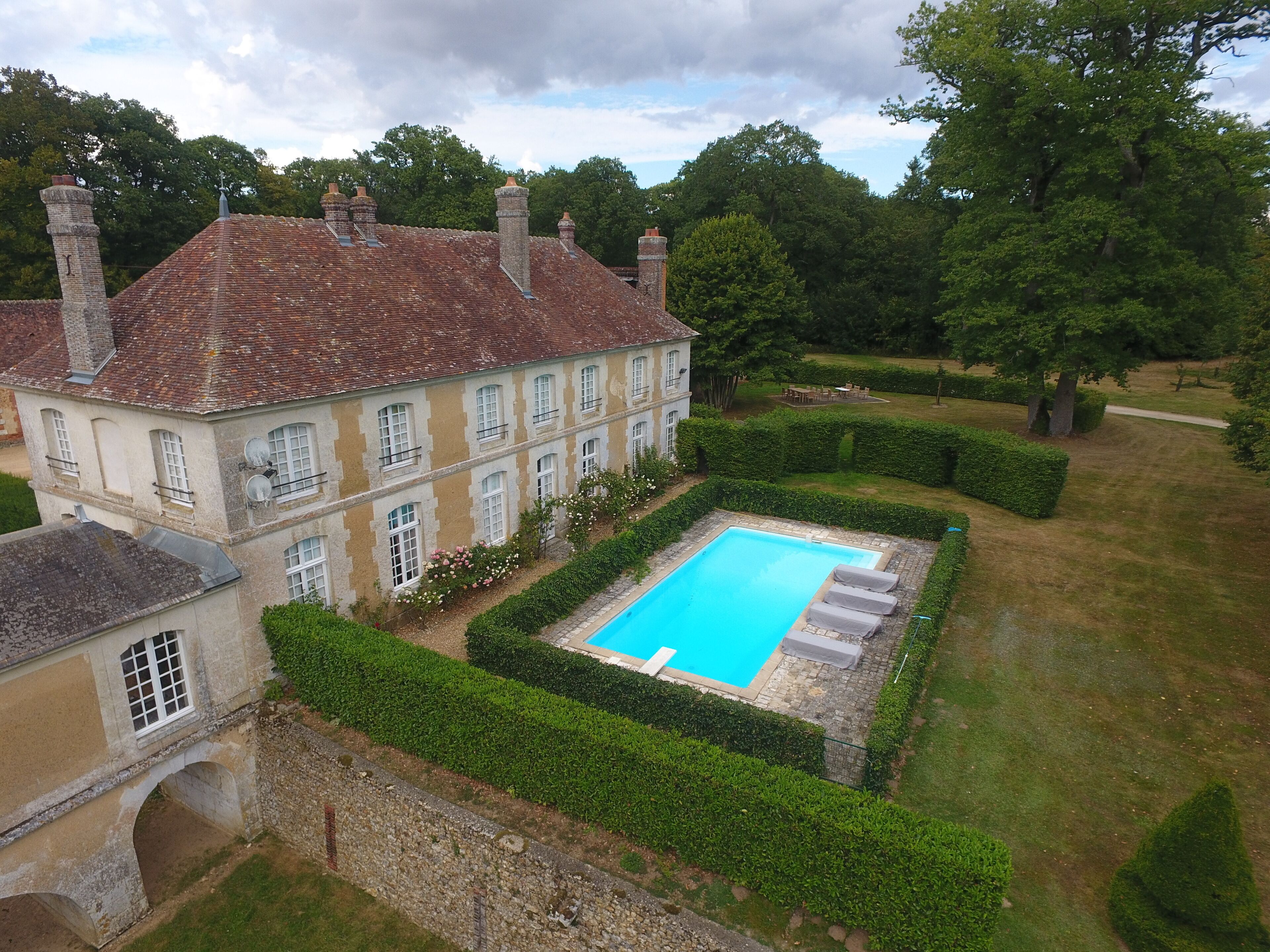 Piscine extérieure, piscine chauffée