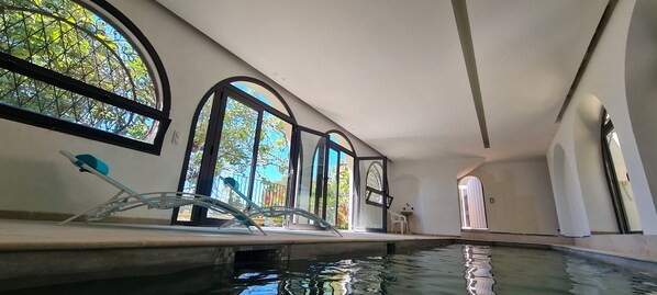 Indoor pool, a heated pool