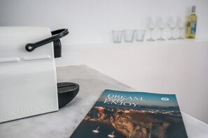 Deluxe Apartment, Semi Private Pool (Caldera View) | Minibar, desk, soundproofing, free WiFi