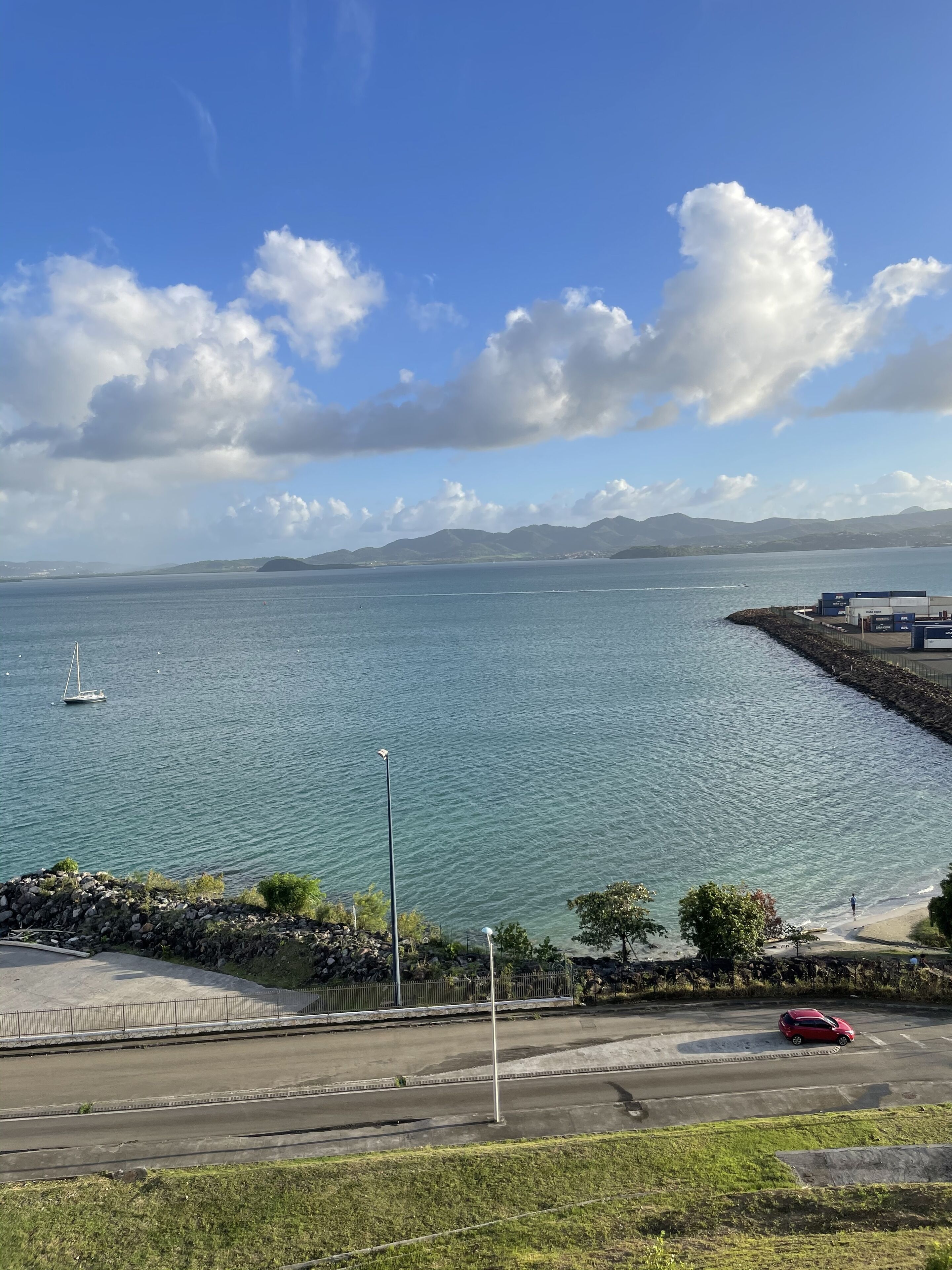 beach nearby, white sand