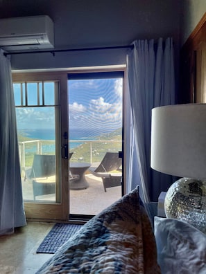 Interior - MandeVilla Cottage at Ixora spectacular views AC in bedroom mid island location. (St.John)