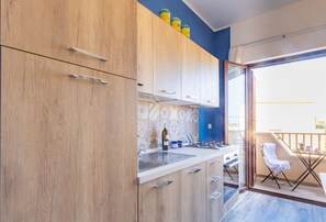 Fridge, oven, cookware/dishes/utensils