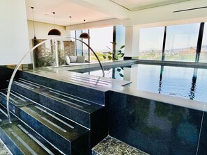 Indoor pool, a heated pool