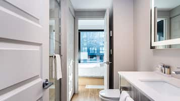 Free toiletries, hair dryer, towels, soap