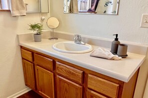 Tina con regadera y secadora de cabello 