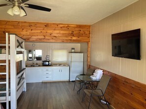 Interior - Lake front Cabin #11 with Porch - Cabin with kitchen, steps from Possum Kingdom Lake (Graham)