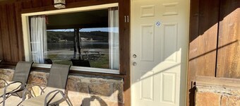 Lake front Cabin #11 with Porch - Cabin with kitchen, steps from Possum Kingdom Lake