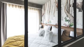Business studio, 1 queensize bed | 1 slaapkamer, luxe beddengoed, een bureau, een laptopwerkplek