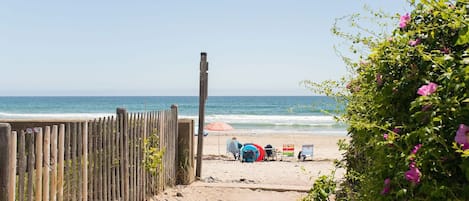 Nära stranden och strandhanddukar